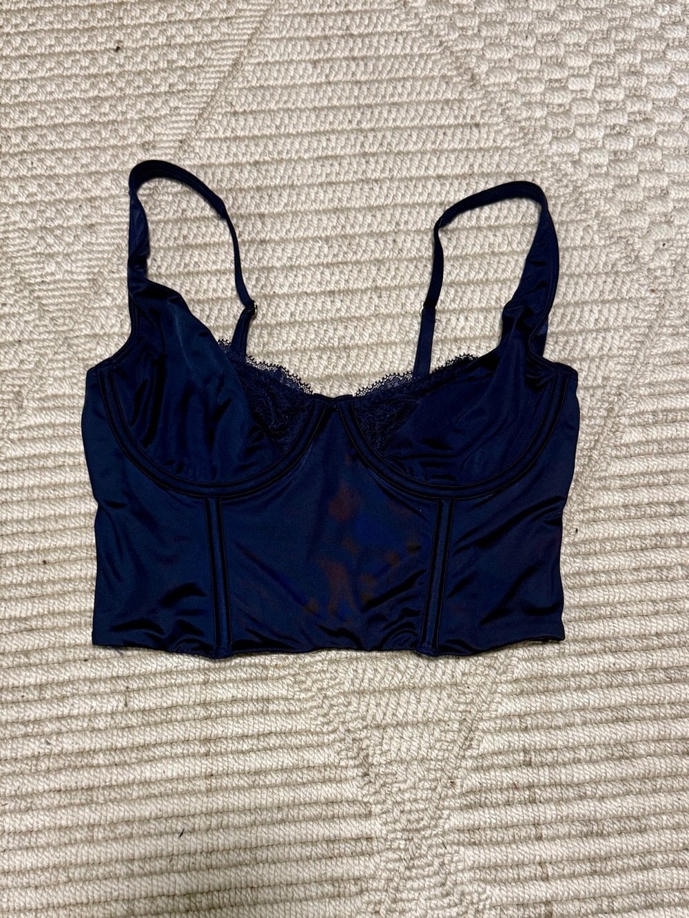 Lace and Satin Balconette Corset
